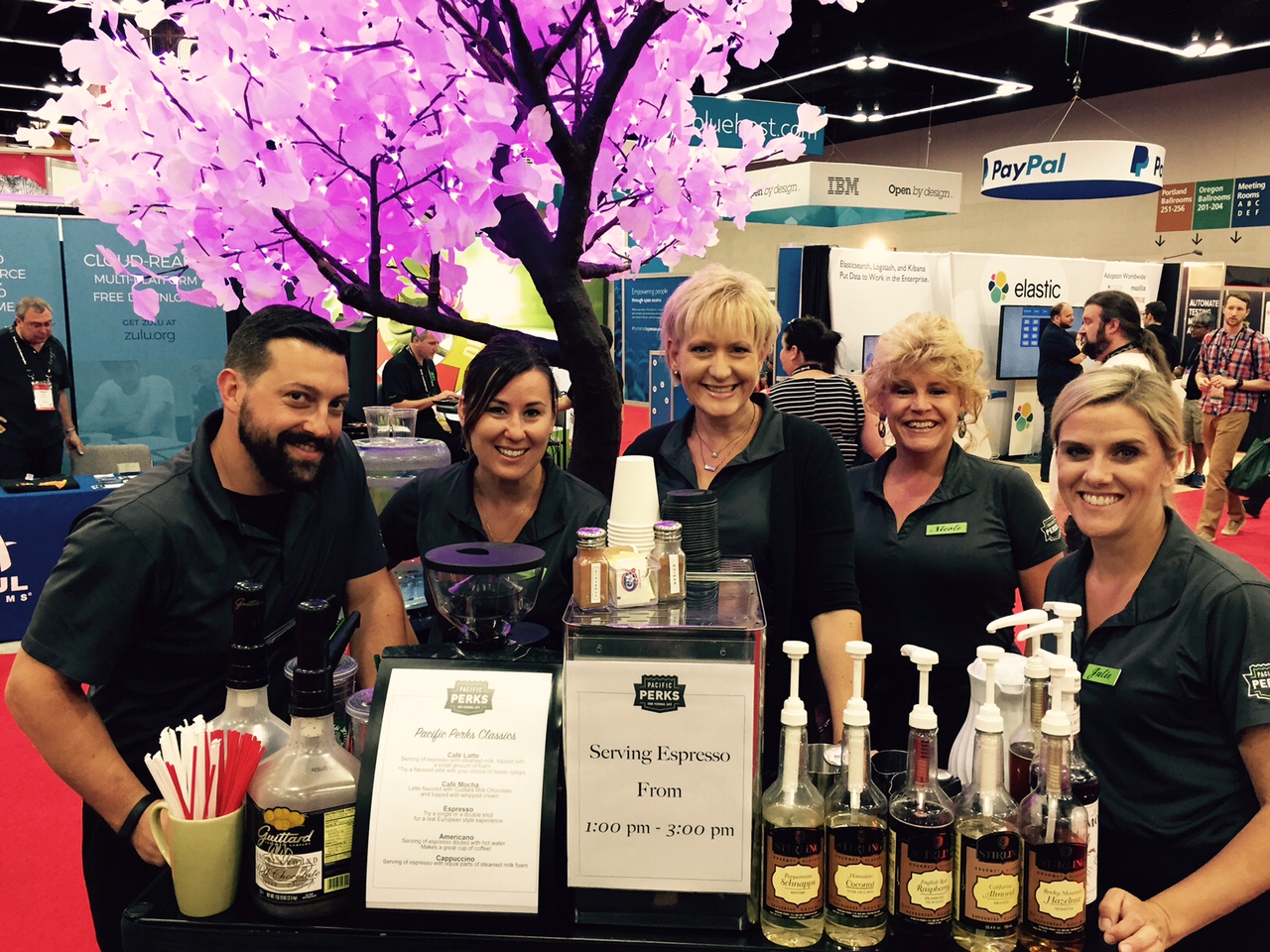 Pacific Perks team at trade show