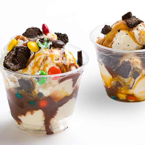 ice cream sundaes from a Pacific Perks mobile dessert bar