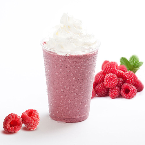 a raspberry smoothie from a Pacific Perks mobile beverage bar
