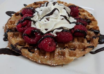 Raspberry chocolate waffle bar