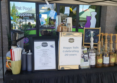 a Pacific Perks espresso mobile café at a Happy Tails 20 years celebration