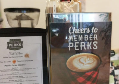 a Pacific Perks espresso mobile café at an IQ Credit member event